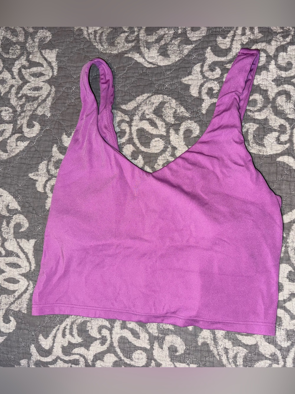 aerie Purple Scoop Neck Tank Crop Top